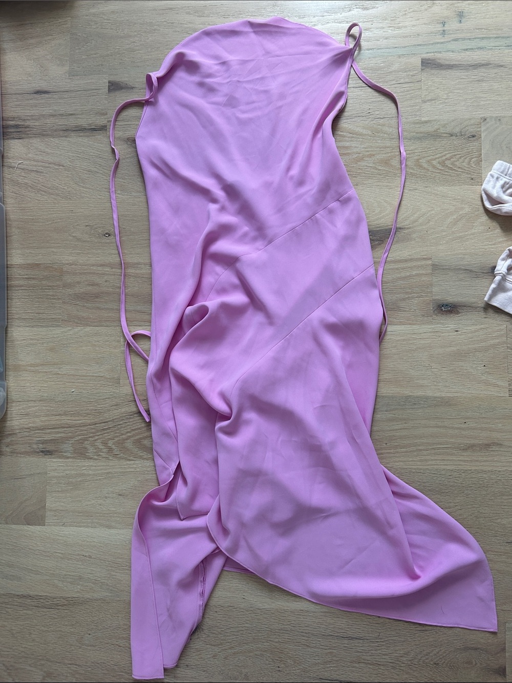 Amanda Uprichard Pink Slip Dress with Thin Straps